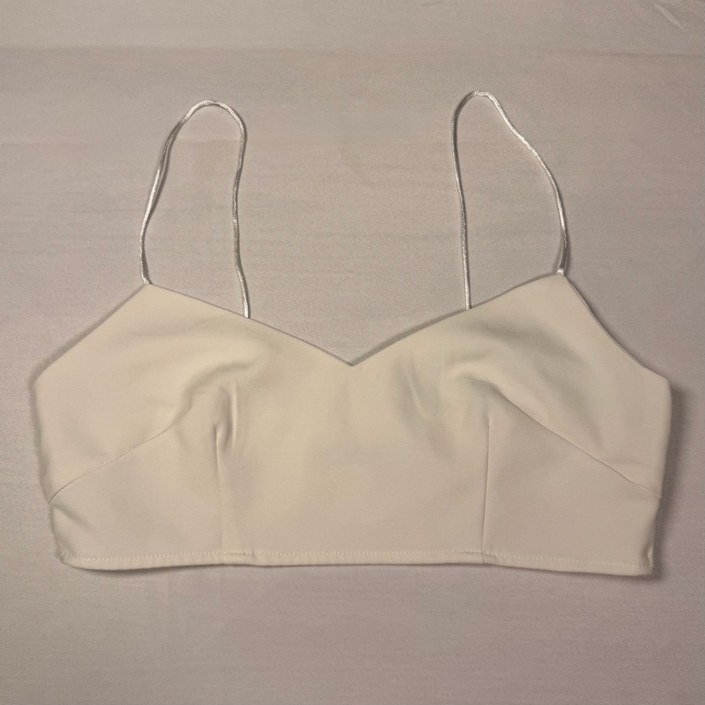 Nasty Gal Cream Spaghetti Strap Top
